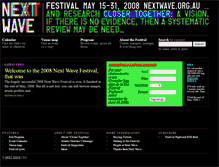 Tablet Screenshot of 2008.nextwave.org.au